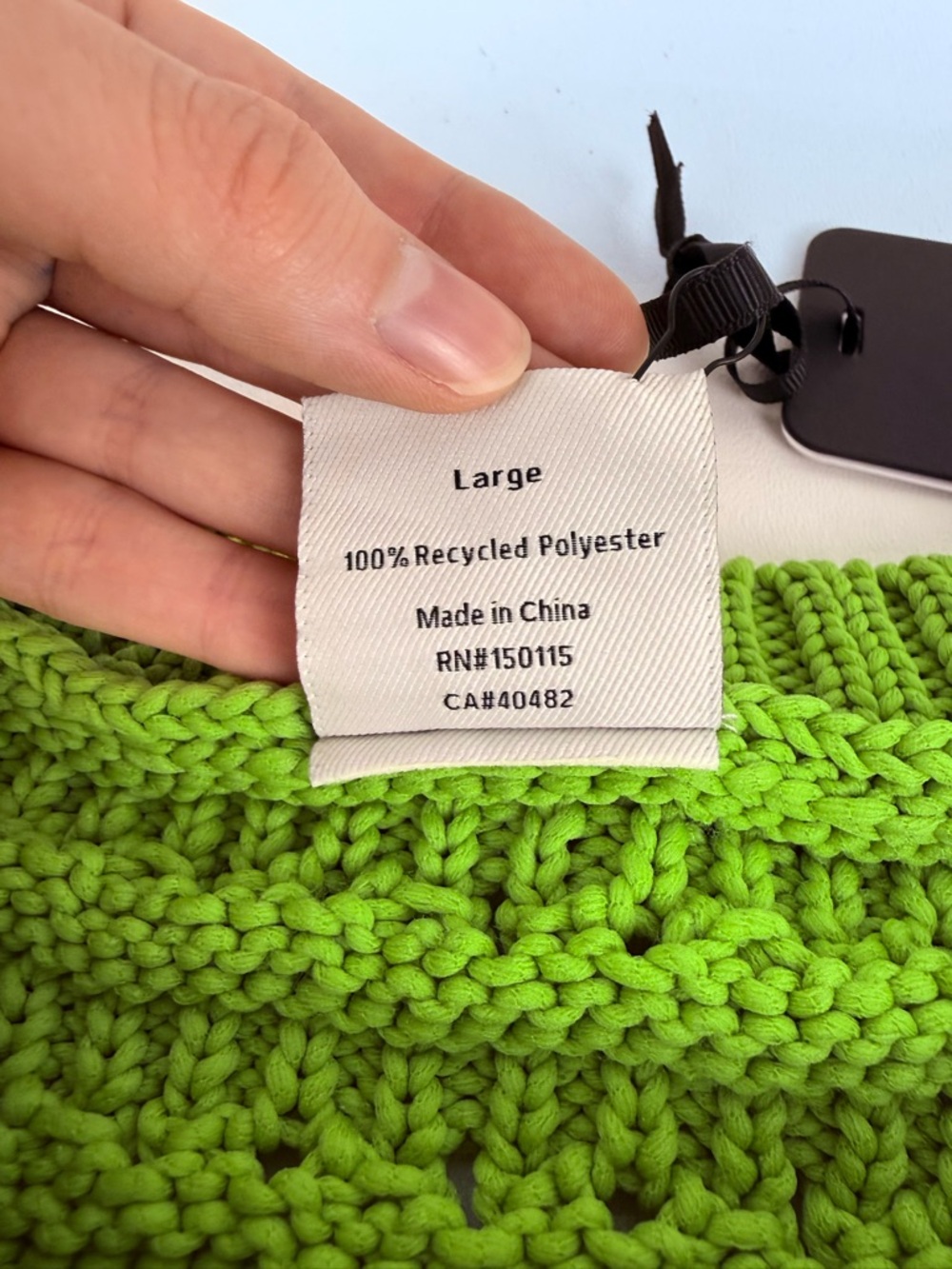 Varley Jenson Open Stitch Knit Vest in Apple Green - Picture 6 of 7
